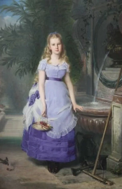 Charles Edouard Boutibonne - Ragazza vicino alla fontana, 1871